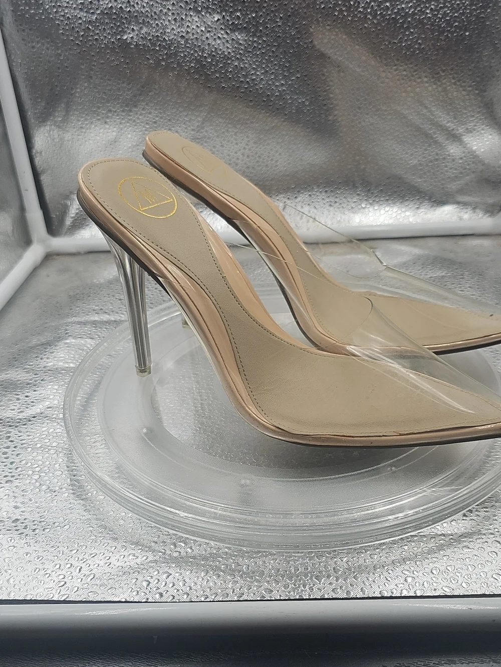 W Clear Heels Sz7 - Picture 3 of 4